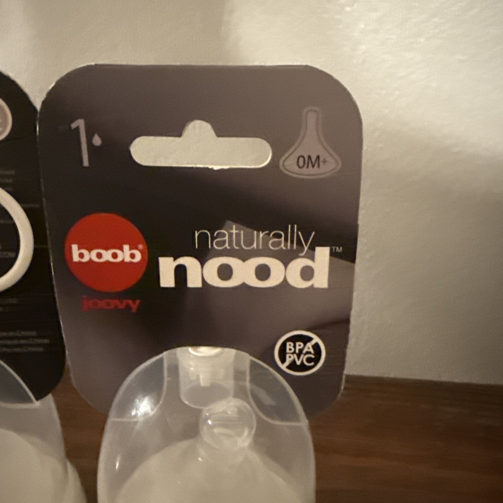 boob Joovy Stage 1‎ 0M+ 2 Nipples Naturally Mood BPA/PVC Free- set of 2 - Picture 3 of 4